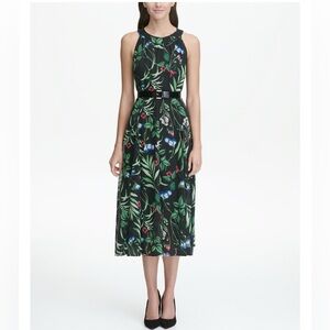 Tommy Hilfiger Black Floral Midi Dress